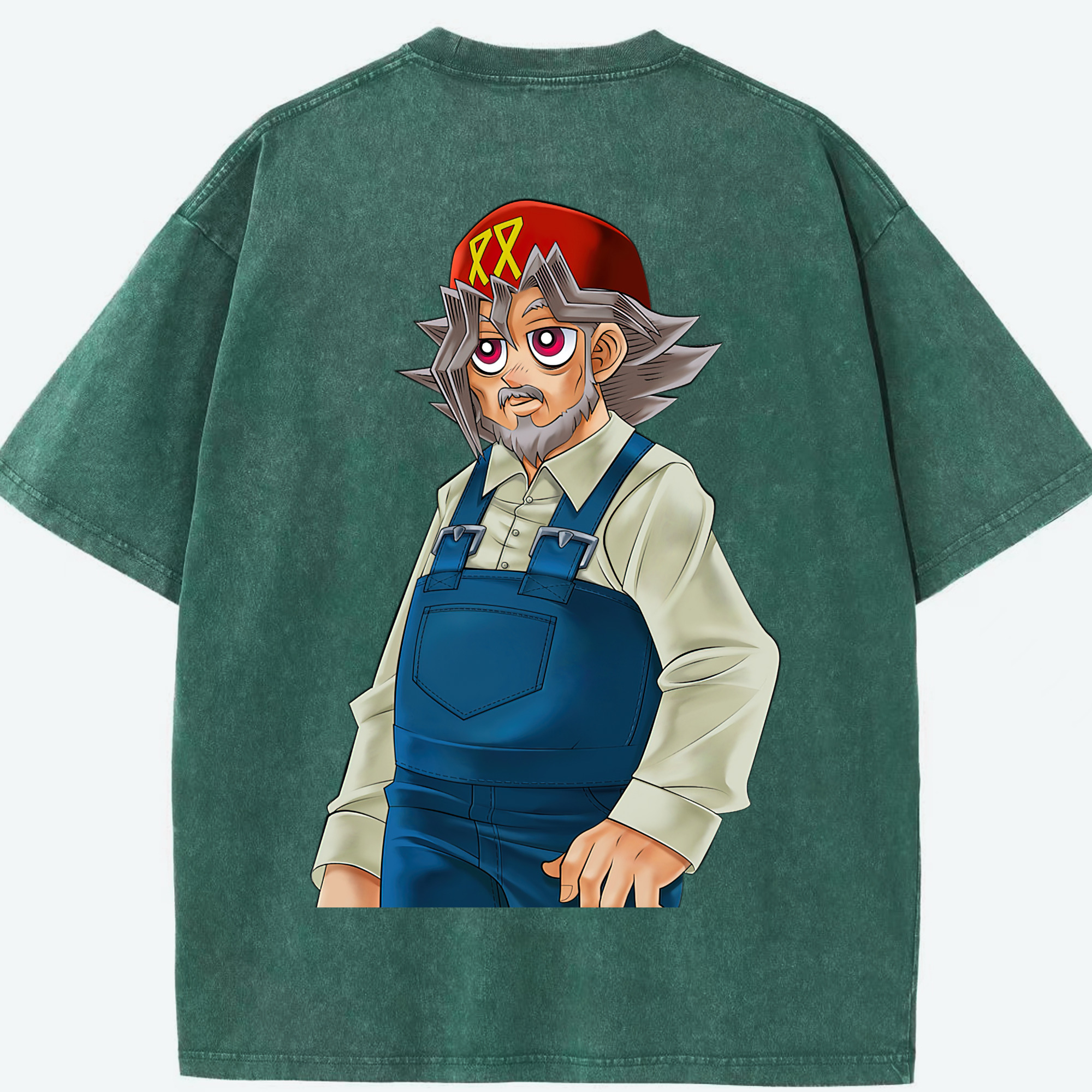 （画像用） 遊☆戯☆王 Yu-Gi-Oh! 綿100% ヴィンテージ風 半袖Tシャツ（背面プリント）